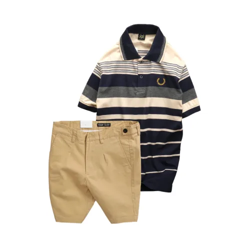 Chỗ sỉ set Bộ Nam - Áo Thun Nam Polo Cổ Bẻ Phối Sọc Vải Cotton Thêu Logo Hoàng Gia Và Quần Short Kaki Co Giãn Phối Nút Cao Cấp (Có Size 36)