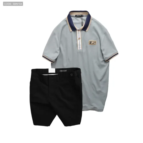 Nơi lấy sỉ set Bộ Nam - Áo Thun Nam Polo Cổ Bẻ Phối Tag Chữ Rears Và Quần Short Kaki Co Giãn Phối Nút Cao Cấp (Có Size 36)