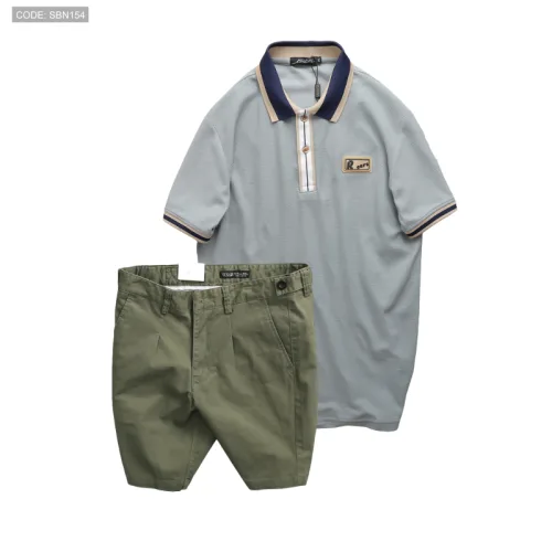 Nơi lấy sỉ set Bộ Nam - Áo Thun Nam Polo Cổ Bẻ Phối Tag Chữ Rears Và Quần Short Kaki Co Giãn Phối Nút Cao Cấp (Có Size 36)