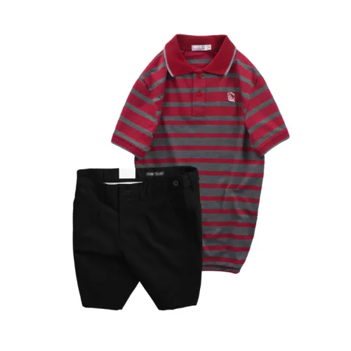 Chuyên sỉ set Bộ Nam - Áo Thun Nam Polo Cổ Bẻ Sọc Ngang Thêu Logo Trước Ngực Và Quần Short Kaki Co Giãn Phối Nút Cao Cấp (Có Size 36)