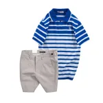 Chuyên sỉ set Bộ Nam - Áo Thun Nam Polo Cổ Bẻ Sọc Ngang Thêu Logo Trước Ngực Và Quần Short Kaki Co Giãn Phối Nút Cao Cấp (Có Size 36)