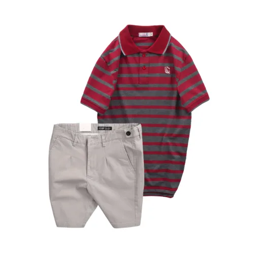 Chuyên sỉ set Bộ Nam - Áo Thun Nam Polo Cổ Bẻ Sọc Ngang Thêu Logo Trước Ngực Và Quần Short Kaki Co Giãn Phối Nút Cao Cấp (Có Size 36)