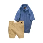 Nguồn hàng sỉ set Bộ Nam - Áo Thun Nam Polo Cổ Bẻ Thêu Chữ Trước Ngực Cao Cấp Và Quần Short Kaki Co Giãn Phối Nút Cao Cấp (Có Size 36)