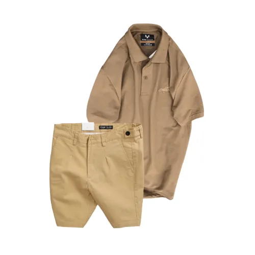 Nguồn hàng sỉ set Bộ Nam - Áo Thun Nam Polo Cổ Bẻ Thêu Chữ Trước Ngực Cao Cấp Và Quần Short Kaki Co Giãn Phối Nút Cao Cấp (Có Size 36)