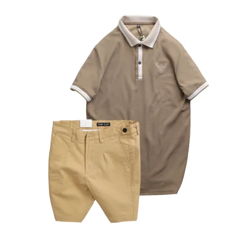 Nguồn hàng sỉ set Bộ Nam - Áo Thun Nam Polo Cổ Bẻ Thêu Logo Đại Bàng Và Áo Thun Nam Polo Cổ Bẻ Thêu Logo Đại Bàng
