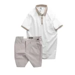 Nguồn hàng sỉ set Bộ Nam - Áo Thun Nam Polo Cổ Bẻ Thêu Logo Đại Bàng Và Áo Thun Nam Polo Cổ Bẻ Thêu Logo Đại Bàng