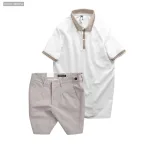 Nguồn hàng sỉ set Bộ Nam - Áo Thun Nam Polo Cổ Bẻ Thêu Logo Đại Bàng Và Áo Thun Nam Polo Cổ Bẻ Thêu Logo Đại Bàng