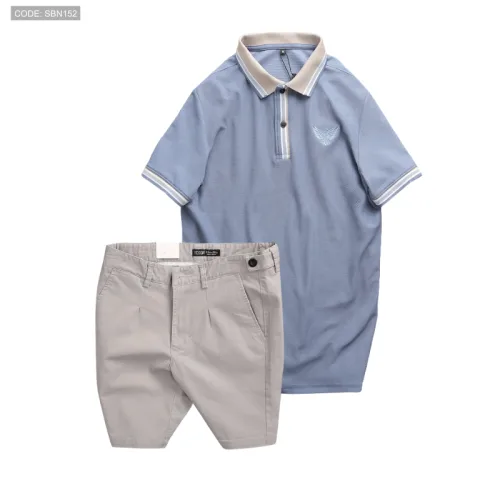 Nguồn hàng sỉ set Bộ Nam - Áo Thun Nam Polo Cổ Bẻ Thêu Logo Đại Bàng Và Áo Thun Nam Polo Cổ Bẻ Thêu Logo Đại Bàng