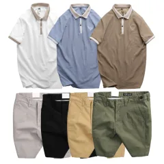 Nguồn hàng sỉ set Bộ Nam - Áo Thun Nam Polo Cổ Bẻ Thêu Logo Đại Bàng Và Áo Thun Nam Polo Cổ Bẻ Thêu Logo Đại Bàng