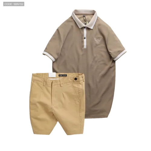 Nguồn hàng sỉ set Bộ Nam - Áo Thun Nam Polo Cổ Bẻ Thêu Logo Đại Bàng Và Áo Thun Nam Polo Cổ Bẻ Thêu Logo Đại Bàng