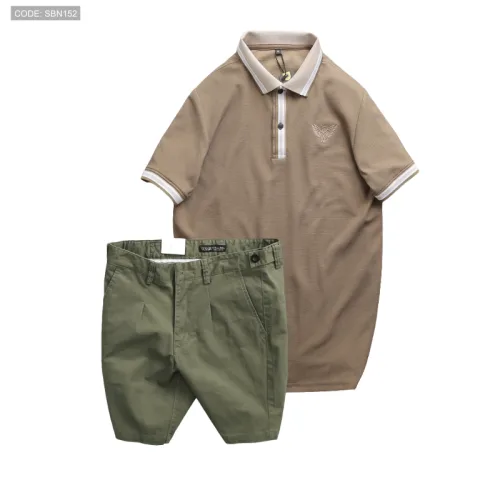 Nguồn hàng sỉ set Bộ Nam - Áo Thun Nam Polo Cổ Bẻ Thêu Logo Đại Bàng Và Áo Thun Nam Polo Cổ Bẻ Thêu Logo Đại Bàng