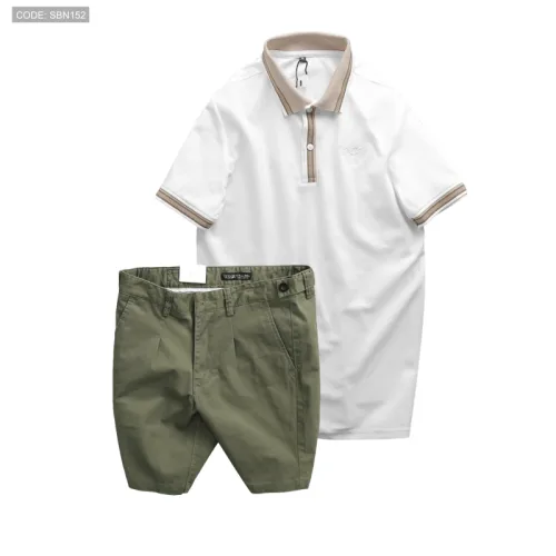 Nguồn hàng sỉ set Bộ Nam - Áo Thun Nam Polo Cổ Bẻ Thêu Logo Đại Bàng Và Áo Thun Nam Polo Cổ Bẻ Thêu Logo Đại Bàng