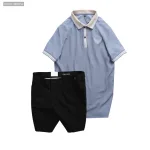 Nguồn hàng sỉ set Bộ Nam - Áo Thun Nam Polo Cổ Bẻ Thêu Logo Đại Bàng Và Áo Thun Nam Polo Cổ Bẻ Thêu Logo Đại Bàng