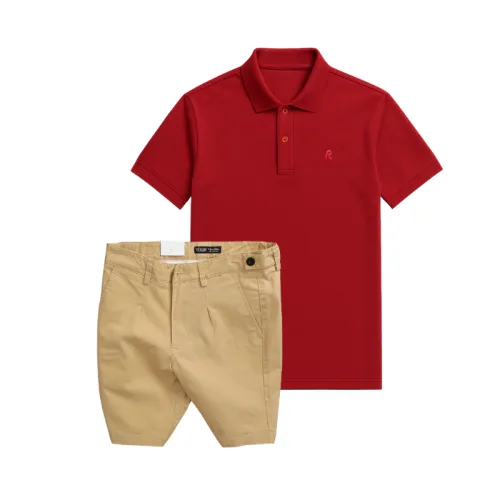 Shop sỉ set Bộ Nam - Áo Thun Nam Polo Cổ Bẻ Thêu Logo Chữ R Trước Ngực Và Quần Short Kaki Co Giãn Phối Nút Cao Cấp (Có Size 36)