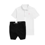 Shop sỉ set Bộ Nam - Áo Thun Nam Polo Cổ Bẻ Thêu Logo Chữ R Trước Ngực Và Quần Short Kaki Co Giãn Phối Nút Cao Cấp (Có Size 36)