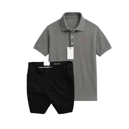 Shop sỉ set Bộ Nam - Áo Thun Nam Polo Cổ Bẻ Thêu Logo Chữ R Trước Ngực Và Quần Short Kaki Co Giãn Phối Nút Cao Cấp (Có Size 36)