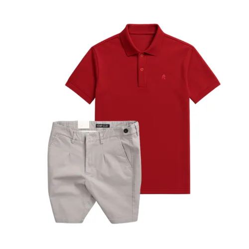 Shop sỉ set Bộ Nam - Áo Thun Nam Polo Cổ Bẻ Thêu Logo Chữ R Trước Ngực Và Quần Short Kaki Co Giãn Phối Nút Cao Cấp (Có Size 36)