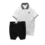 Bộ nam áo polo cổ bẻ logo R Style kèm quần short kaki