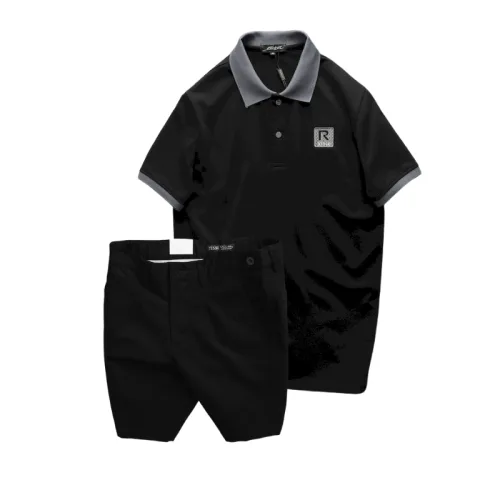 Bộ nam áo polo cổ bẻ logo R Style kèm quần short kaki
