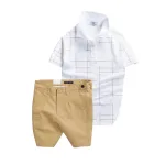 Chỗ sỉ set Bộ Nam - Áo Thun Nam Polo Phối Hoạ Tiết Kẻ Sọc Và Quần Short Kaki Co Giãn Phối Nút Cao Cấp (Có Size 36)