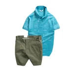 Chỗ sỉ set Bộ Nam - Áo Thun Nam Polo Phối Hoạ Tiết Kẻ Sọc Và Quần Short Kaki Co Giãn Phối Nút Cao Cấp (Có Size 36)