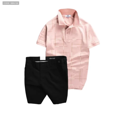 Chỗ sỉ set Bộ Nam - Áo Thun Nam Polo Phối Hoạ Tiết Kẻ Sọc Và Quần Short Kaki Co Giãn Phối Nút Cao Cấp (Có Size 36)
