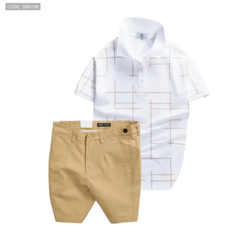 Chỗ sỉ set Bộ Nam - Áo Thun Nam Polo Phối Hoạ Tiết Kẻ Sọc Và Quần Short Kaki Co Giãn Phối Nút Cao Cấp (Có Size 36)