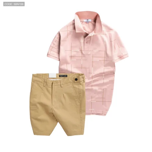 Chỗ sỉ set Bộ Nam - Áo Thun Nam Polo Phối Hoạ Tiết Kẻ Sọc Và Quần Short Kaki Co Giãn Phối Nút Cao Cấp (Có Size 36)
