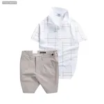 Chỗ sỉ set Bộ Nam - Áo Thun Nam Polo Phối Hoạ Tiết Kẻ Sọc Và Quần Short Kaki Co Giãn Phối Nút Cao Cấp (Có Size 36)