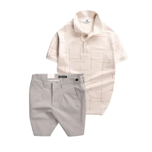 Chỗ sỉ set Bộ Nam - Áo Thun Nam Polo Phối Hoạ Tiết Kẻ Sọc Và Quần Short Kaki Co Giãn Phối Nút Cao Cấp (Có Size 36)