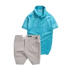 Chỗ sỉ set Bộ Nam - Áo Thun Nam Polo Phối Hoạ Tiết Kẻ Sọc Và Quần Short Kaki Co Giãn Phối Nút Cao Cấp (Có Size 36)