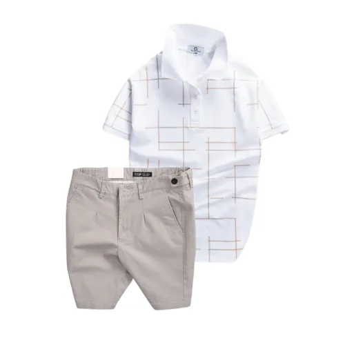 Chỗ sỉ set Bộ Nam - Áo Thun Nam Polo Phối Hoạ Tiết Kẻ Sọc Và Quần Short Kaki Co Giãn Phối Nút Cao Cấp (Có Size 36)