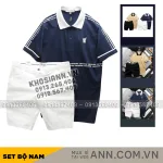 Shop sỉ set Bộ Nam Áo Thun Polo In Logo Trước Ngực + Quần Short Kaki Nam Cao Cấp (Có Size 3X)
