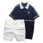Shop sỉ set Bộ Nam Áo Thun Polo In Logo Trước Ngực + Quần Short Kaki Nam Cao Cấp (Có Size 3X)