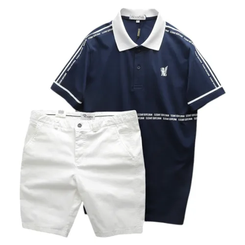 Shop sỉ set Bộ Nam Áo Thun Polo In Logo Trước Ngực + Quần Short Kaki Nam Cao Cấp (Có Size 3X)