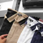 Set nam áo polo logo ngực trước, họa tiết chữ G và quần short kaki Big Size