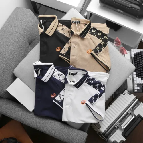 Set nam áo polo logo ngực trước, họa tiết chữ G và quần short kaki Big Size