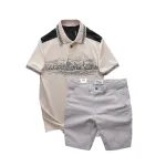 Bộ nam Pack Horse: áo thun polo họa tiết ngôi làng cổ điển, quần short kaki cao cấp (có size 3x)