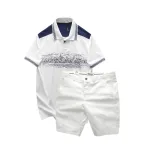 Bộ nam Pack Horse: áo thun polo họa tiết ngôi làng cổ điển, quần short kaki cao cấp (có size 3x)