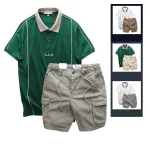Shop sỉ set Bộ Nam Áo Thun Polo Pack Horse Thêu Nổi Chữ U.S.A + Quần Short Kaki Túi Hộp Cao Cấp
