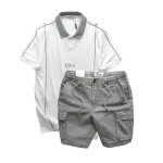 Shop sỉ set Bộ Nam Áo Thun Polo Pack Horse Thêu Nổi Chữ U.S.A + Quần Short Kaki Túi Hộp Cao Cấp