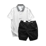 Shop sỉ set Bộ Nam Áo Thun Polo Pack Horse Thêu Nổi Chữ U.S.A + Quần Short Kaki Túi Hộp Cao Cấp