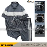 Chỗ sỉ set Bộ Nam Pack Horse Áo Thun Polo Sọc Ngang Quần Short Thể Thao