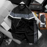Chỗ sỉ set Bộ Nam Pack Horse Áo Thun Polo Sọc Ngang Quần Short Thể Thao