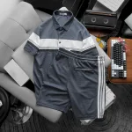 Chỗ sỉ set Bộ Nam Pack Horse Áo Thun Polo Sọc Ngang Quần Short Thể Thao