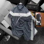 Chỗ sỉ set Bộ Nam Pack Horse Áo Thun Polo Sọc Ngang Quần Short Thể Thao