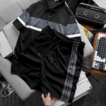 Chỗ sỉ set Bộ Nam Pack Horse Áo Thun Polo Sọc Ngang Quần Short Thể Thao