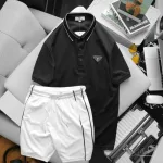 Bộ đồ nam phối tag gồm áo cổ bẻ và quần short SBN059