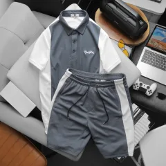 Nơi lấy sỉ set Bộ Nam Quần Short Áo Cổ Bẻ Thêu Logo Houston