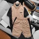 Nơi lấy sỉ set Bộ Nam Quần Short Áo Cổ Bẻ Thêu Logo Houston